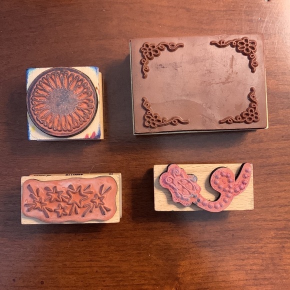 Wooden Back Rubber Stamp Set - Nature Theme - Picture 2 of 11